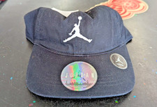 Jordan Youth Black Baseball Cap With Jumpman Logo Adjustable Strapback 100 Cott