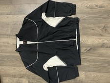 Large Black and white Nike Air Jordan zip up windbreaker jacket