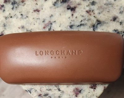 Longchamp Paris Brown Hard Eyeglass Case Pre-loved Excellent Condition