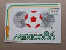 WORLD CUP MEMORABILIA - 1986 FIRST DAY COVER POSTCARD - TOURNAMENT LOGO         