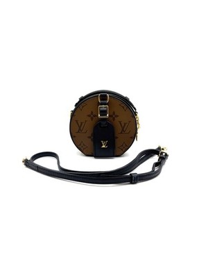 LOUIS VUITTON Mini Box Hat Reverse Monogram Crossbody Bag authentic