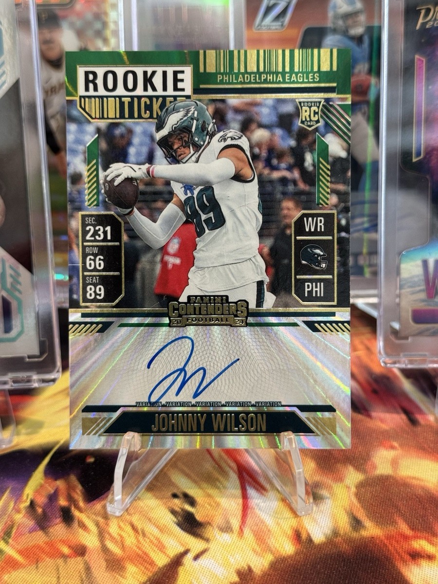 2024 Panini Contenders Rookie Ticket ~ Johnny Wilson Green Shock