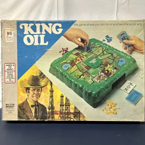 King Oil Vintage 1974 Board Game Milton Bradley 4410 Complete in Box