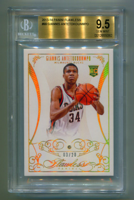 2013-14 PANINI FLAWLESS DIAMOND GIANNIS ANTETOKOUNMPO TRUE RC /20