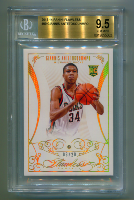 2013-14 PANINI FLAWLESS DIAMOND GIANNIS ANTETOKOUNMPO TRUE RC /20