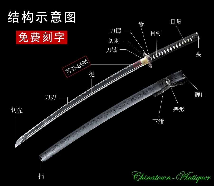 Aluminum Alloy Training Iaito Katana Practice Iaido Sword Unsharpened Edg #3046 - Image 2 of 4