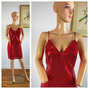 ebay red sequin dress