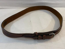 Duluth Trading Company Mens Ranger Belt Brown Leather Size 38 Thick Double Strap