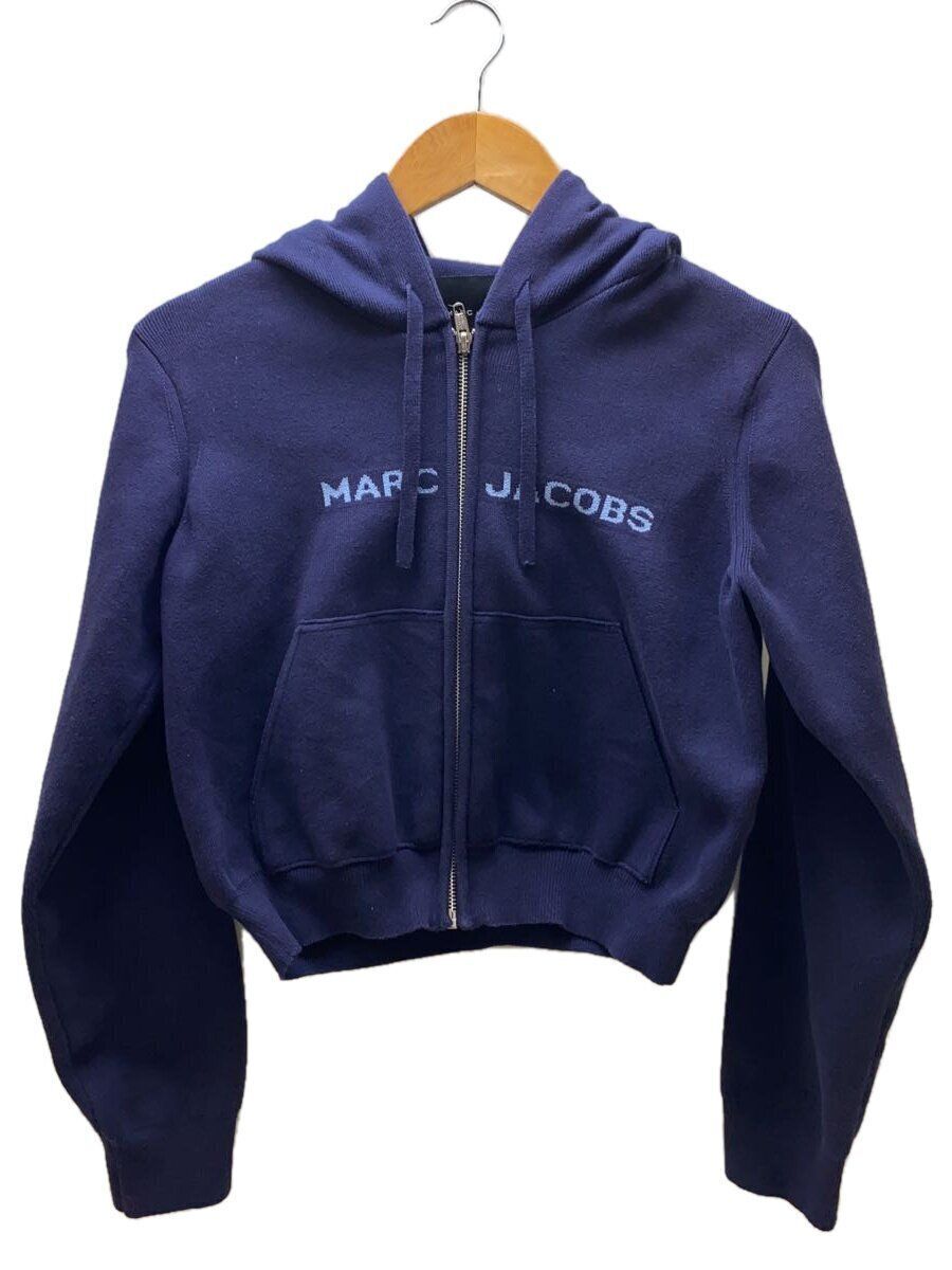 MARC JACOBS Zip Hoodie XS Polyester Navy Plain N603C02RE21 MARC JACOBS Zip Hoodie XS Polyester Navy Plain N603C02RE21