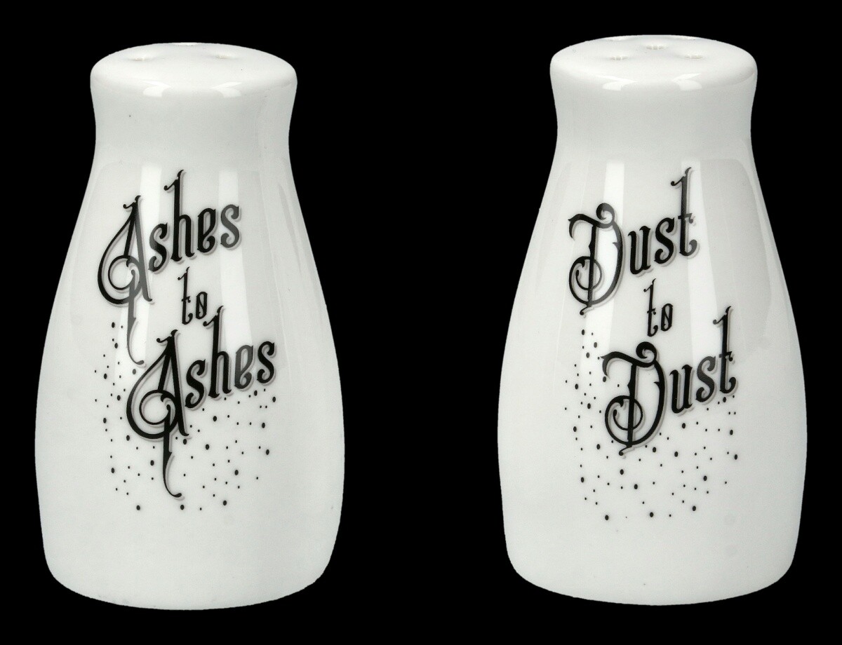Salt And Pepper Shakers Alchemy England Ashes To Ashes Spice Shakers Kitchen
