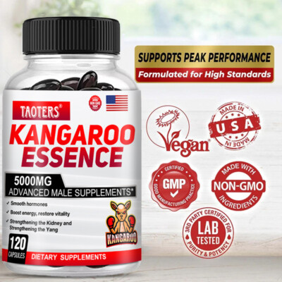 Premium Kangaroo Essence 30/60/120 Capsules Male Sex Power Booster With Maca
