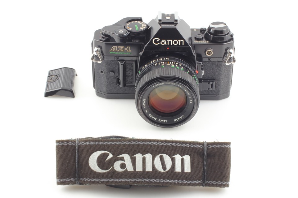[MINT] Canon AE1 Program Black 35mm Film Camera NFD New FD 50mm F1.4