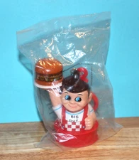NEW Big Boy Burger Restaurant Backpack Clip Keychain 4" Coin Keeper 2007