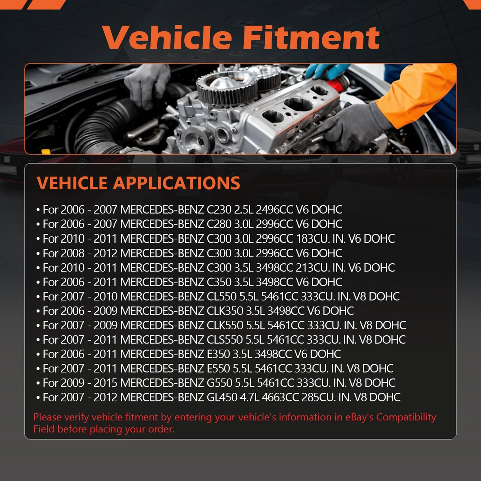 Kit de corrente de distribuição para 2009-2015 MERCEDES BENZ C300 C350 G550 3.0L 5.5L 2720520216 - Imagem 3 de 4