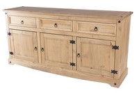 Corona Pine Home Living Room Furniture Large Sideboard 3 Drawer 3 Door Unit-cp Corona Pine Home Living Room Furniture Large Sideboard 3 Drawer 3 Door Unit-cp