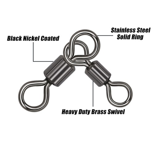3 Way Swivel Fishing Crane T Turn Swivel Heavy Duty Freshwater Saltwater Fishing - Picture 3 of 26
