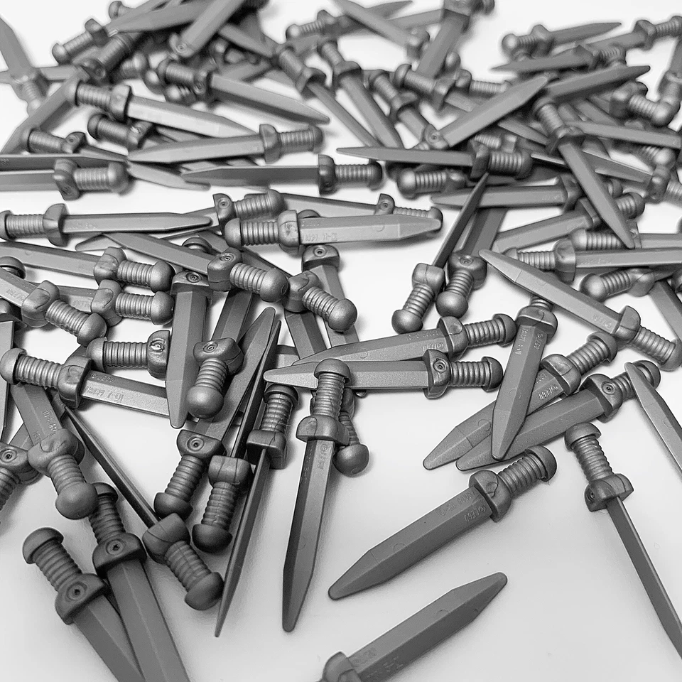 LEGO Silver Sword X 6 Lord of the Rings Hobbit Gladius Short Sword 95673 6000291 - Image 2 of 4