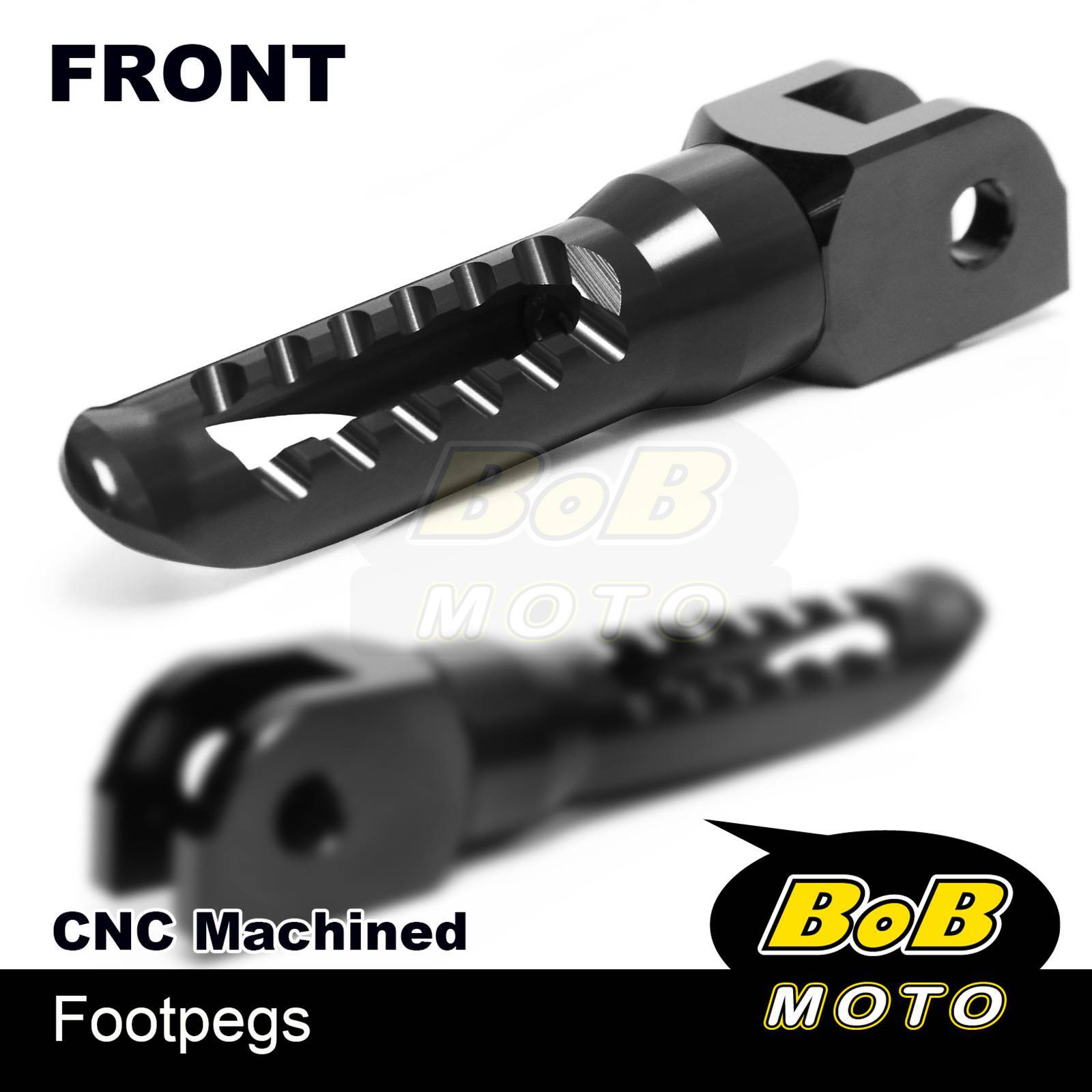 BOB CNC Front Rider Foot Pegs BLACK For Kawasaki Z1000 10 11 12 13