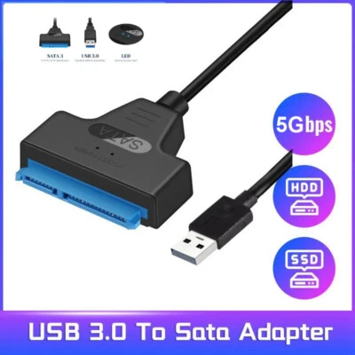 BOSION USB 3.0 TO SATA Adapter Konverter Kabel für 2,5"SATA Externe HDD SSD Festplatte