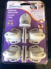 Dreambaby Mag Lock 4 Locks 1 Key Babyproof Magnetic Lock Cabinets Doors - New