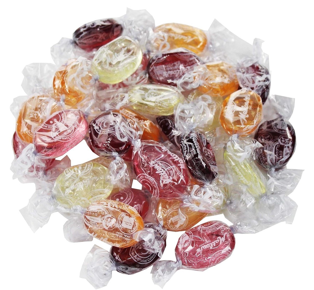 Crystal Clear 5.5lb Assorted Fruit Hard Candy - Approximately 60