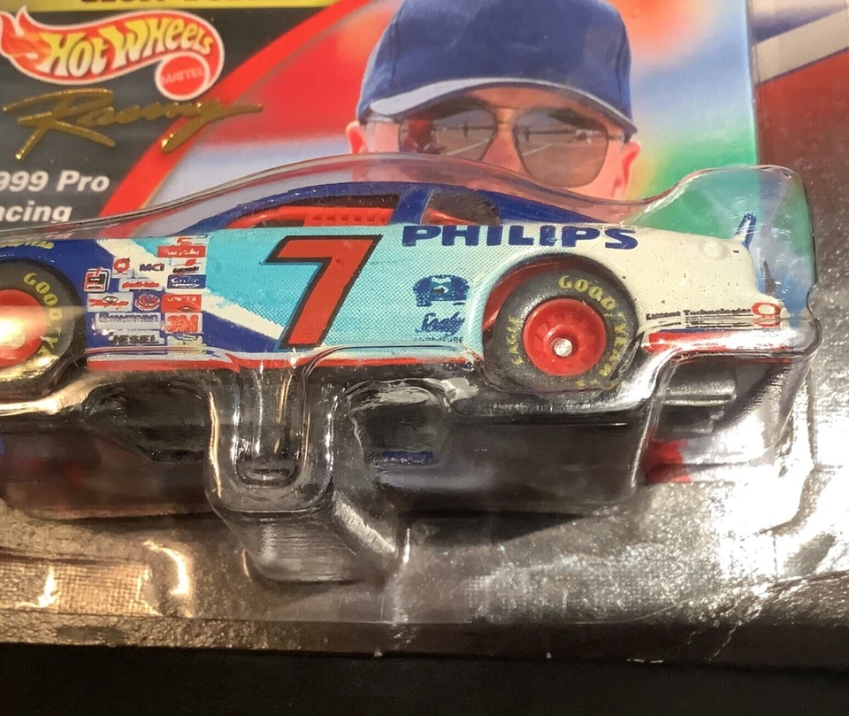 Hot Wheels Racing #7 Geoff Bodine 1999 Pro Racing NASCAR Ford Taurus Philips VTG - Image 3 of 4