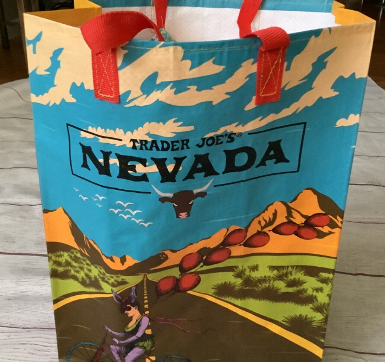 Set/2 Bags Trader Joe's NEVADA 2021 New Design Reusable Shopping Tote Bag NWT