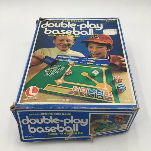 Vintage 1979 Double Play Baseball Lakesides Sports Dice Board Game 8296 COMPLETE