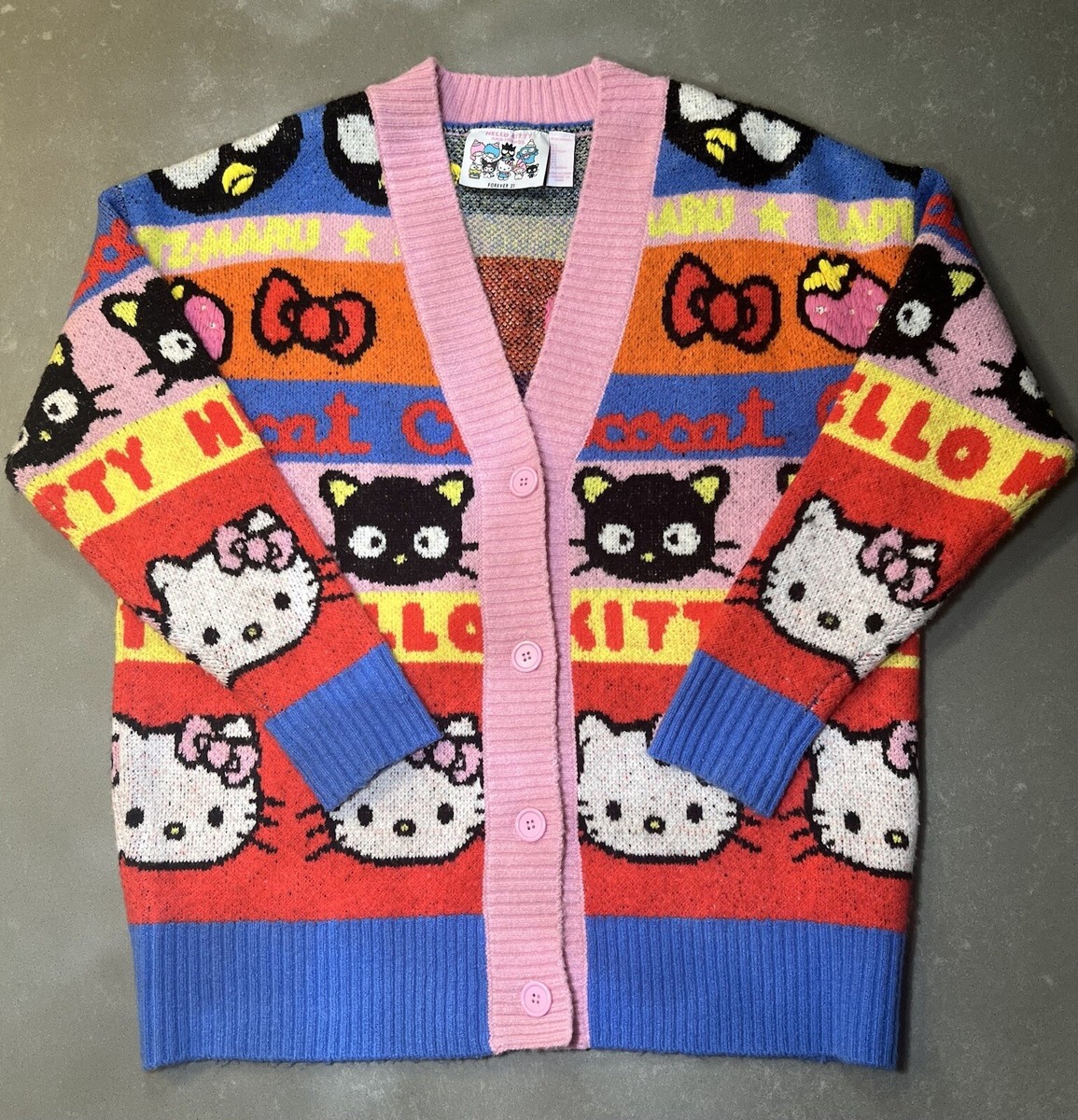 Hello Kitty Friends Cardigan Adult Size Small Forever 21
