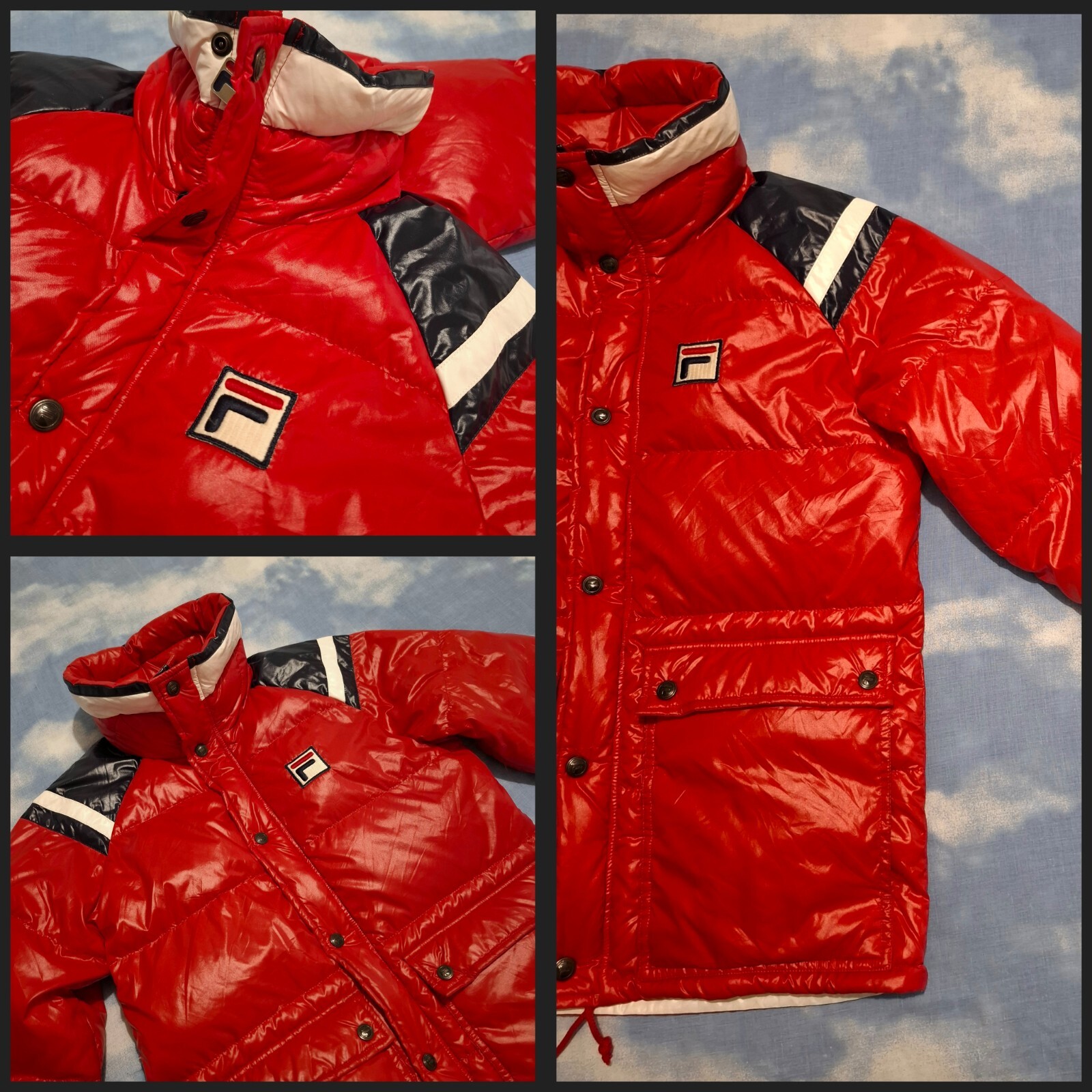 JACKET puffed goose 80's FILA era Borg TG.48 slim circa S made in Italy RARE