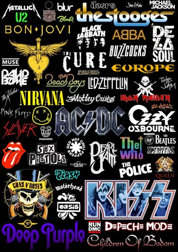 Rock Bands Poster 13" x 19" Konzert Mini Poster Nachdruck Foto - Bild 1 von 3