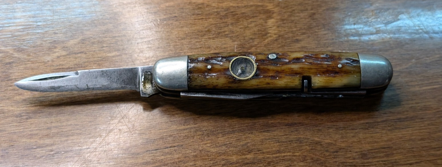 Vintage Cattaraugus 4-Tool with Compass Pocket Knife