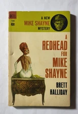 A Redhead for Mike Shayne by Brett Halliday 1965 Dell Mystery 1st Paperback