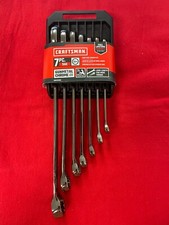 New Craftsman CMMT87012 7pc SAE Standard Gunmetal Chrome Long Panel Wrench Set