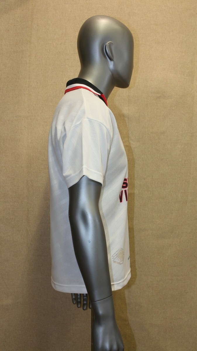 Maillot Extérieur Manchester United 1996-1997 - Blanc - Umbro - Taille L - Occasion