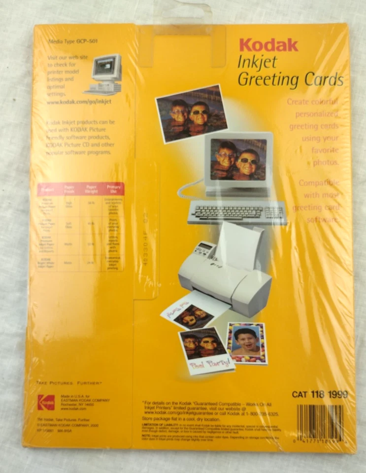 Kodak Inkjet Greeting Card Sets Matte Half-Fold White 20 Cards With Envelopes  - Image 2 of 2