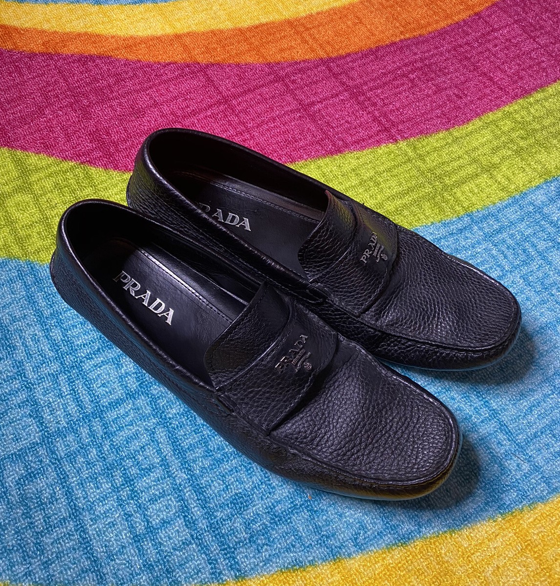 Prada Mens Loafers Size 11 Black Preowned | eBay