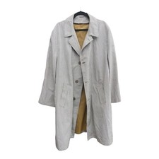 SEARS Perma Prest Vintage Micro Houndstooth Check Coat Size 46 Long Earth Tones