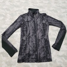 Under Armour Sweatshirt Womens XS Black Fitted Full Zip Long Sleeve Light Weight