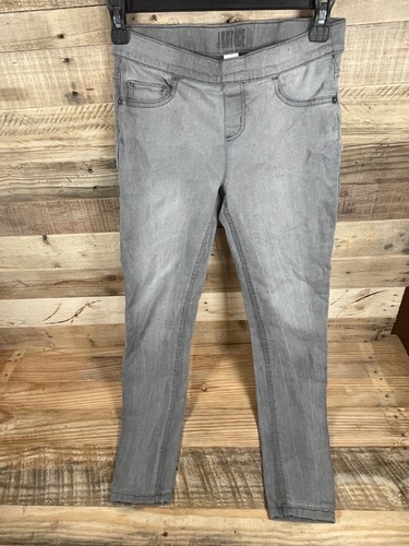 Justice Gray Girls 14 Slim Mid Rise Legging Jeans Stretchy Denim Pants Bottoms - Picture 8 of 8