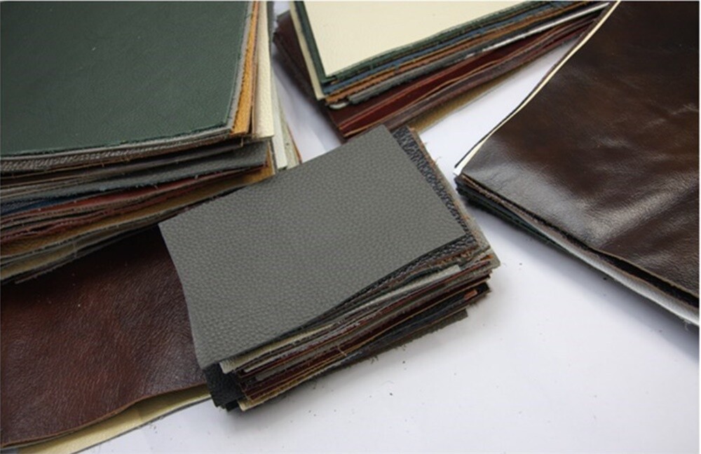 5PCS Thick Leather Pieces Premium Genuine Cowhide Scrap Upholstery