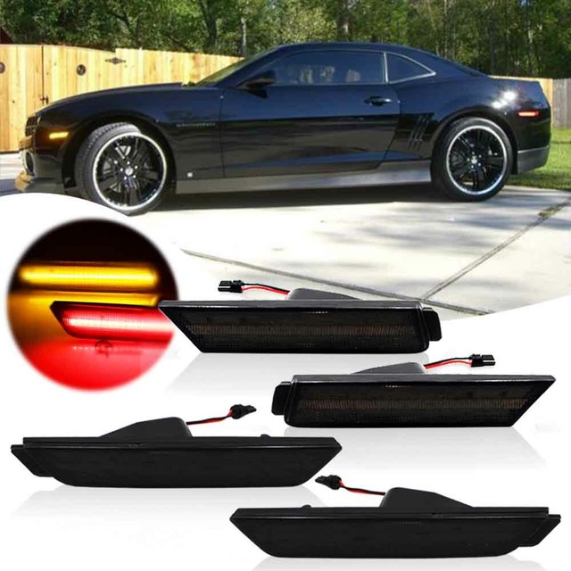 Front Rear LED Side Marker Lights For Chevy Camaro 2010 2011 2012 2013