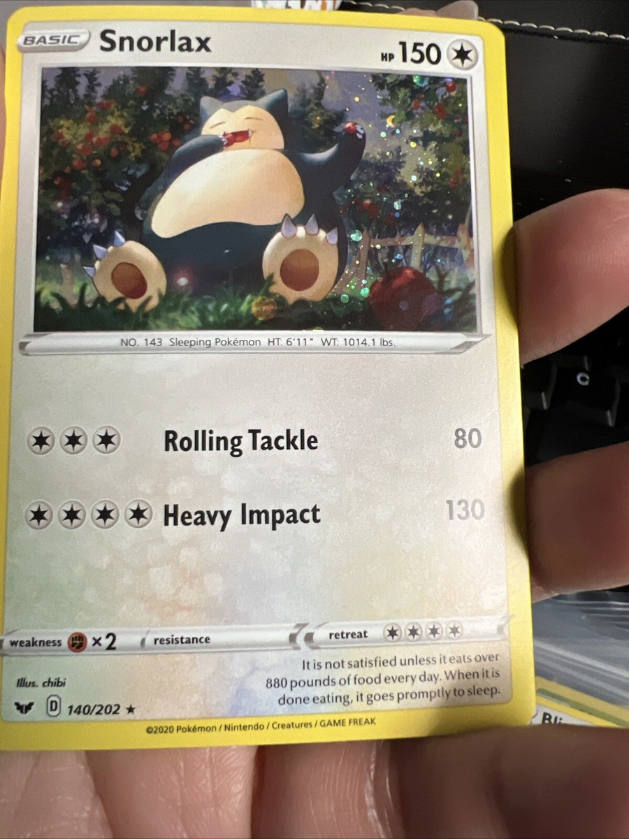 Snorlax 140/202 Cosmo Holo Foil Sword & Shield Pokémon TCG 2020