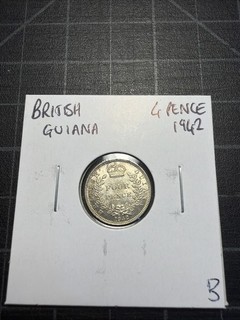 British Guiana Silver 4 Pence 1942 Unc