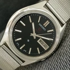 VINTAGE SEIKO EXPO 70 AUTOMATIC 7009A JAPAN MENS BLACK COLOR DIAL WATCH a2562-U