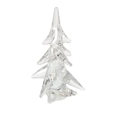 Lead Crystal Christmas Tree 8" Toscany Collection solid Twisted Polished Base