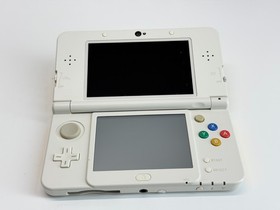 Nintendo New 3DS Handheld System White Mario Edition Bundle *Top Screen Yellowed