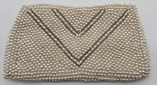 Vintage Faux Pearl Beaded Clutch Purse Made in Japan
