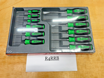 #ad Snap on Tools USA NEW 12PC GREEN Soft Grip MIX TIP Screwdriver Set SGDXW120BG $299.95