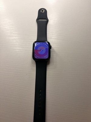 Apple Watch SE (2022) 44mm Midnight Aluminum Case with Sport Band, M/L (GPS  ...